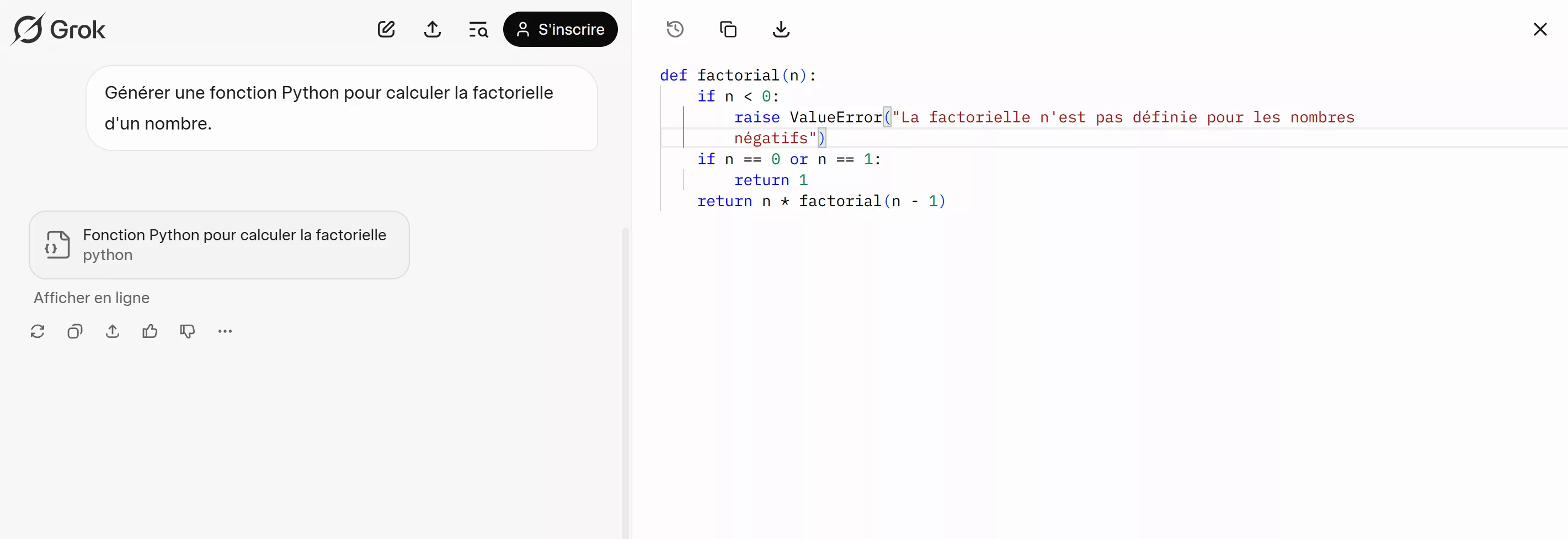 fonction python par grok ai