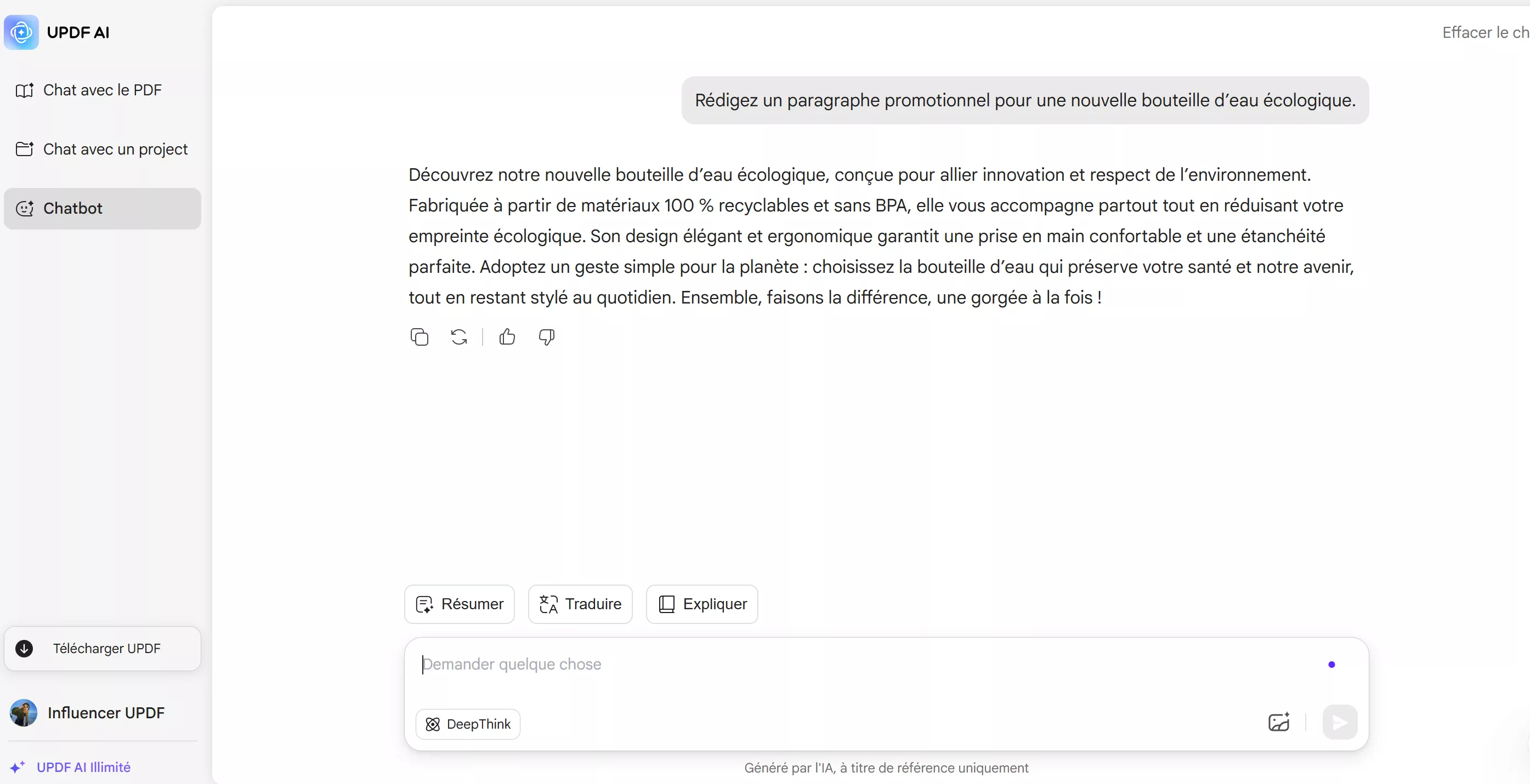 paragraphe promotionnel par updf ai