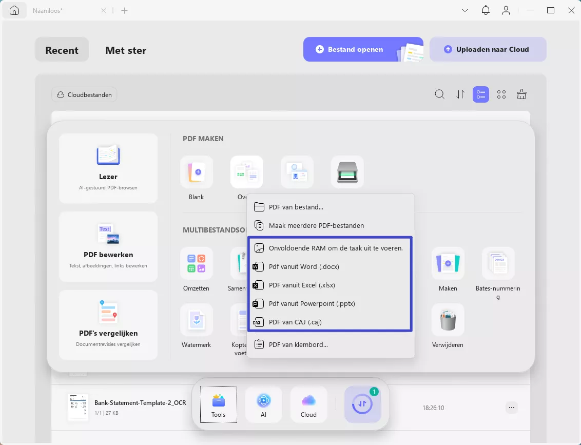 maak pdf van word excel ppt