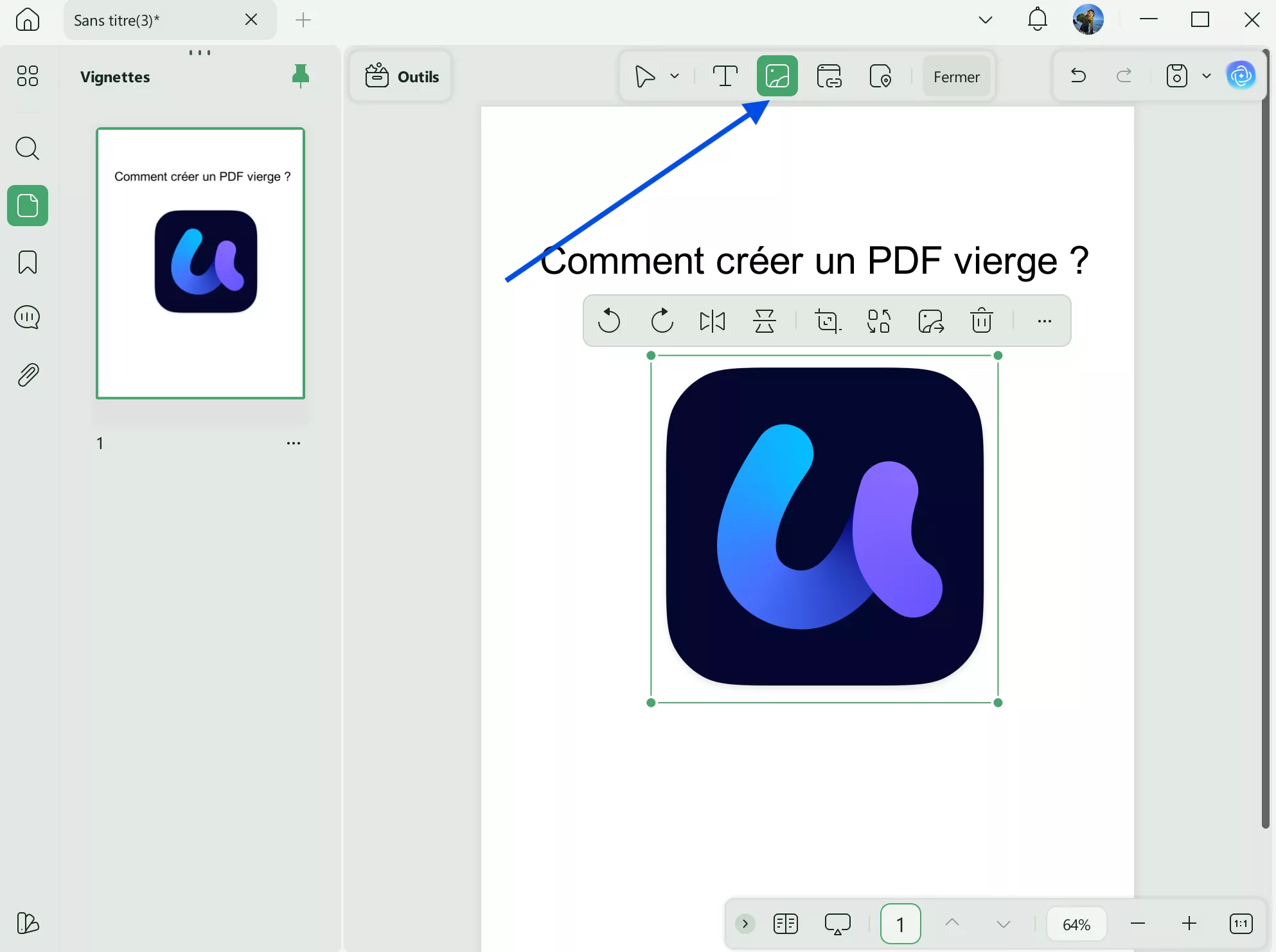 personnaliser l'image updf windows