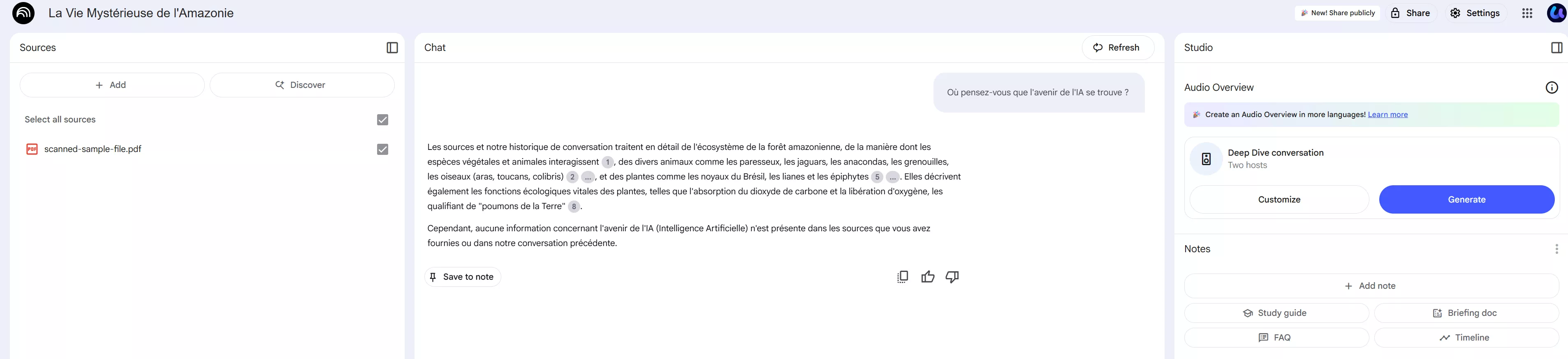 discuter avec notebooklm AI