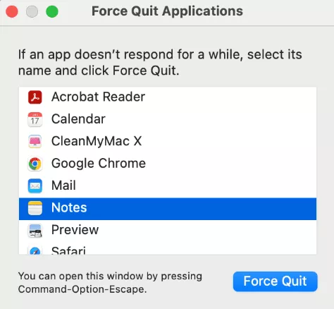force quit apps