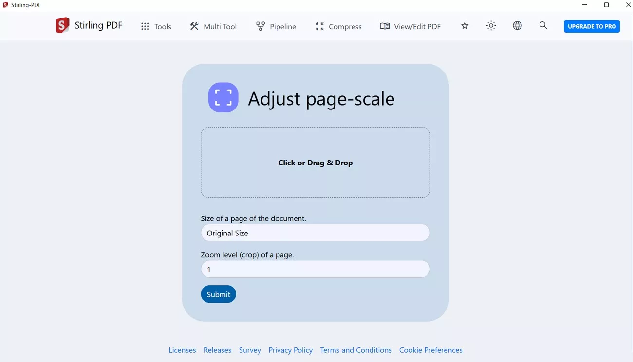 organize pdf using stirling pdf