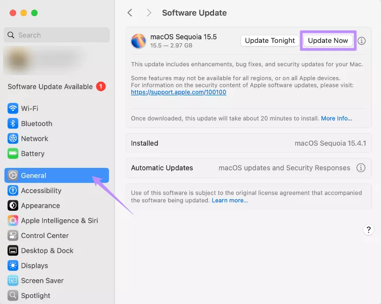 check for updates mac
