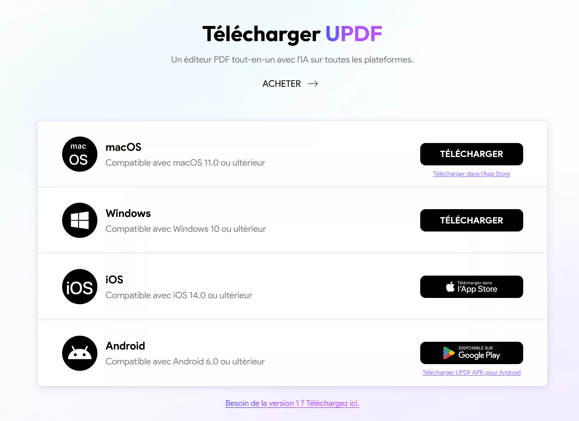 compatibilité des blocs-notes