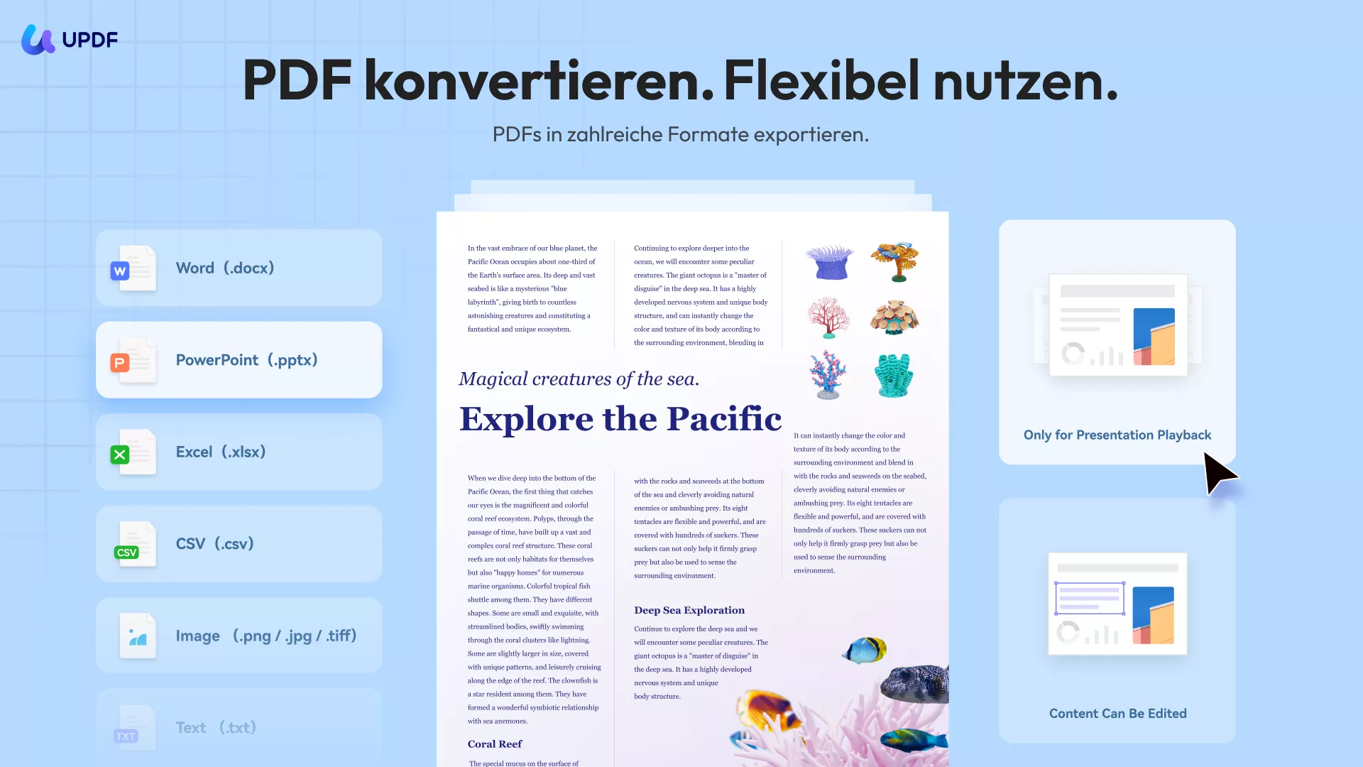 pdf in csv mit updf konvertieren