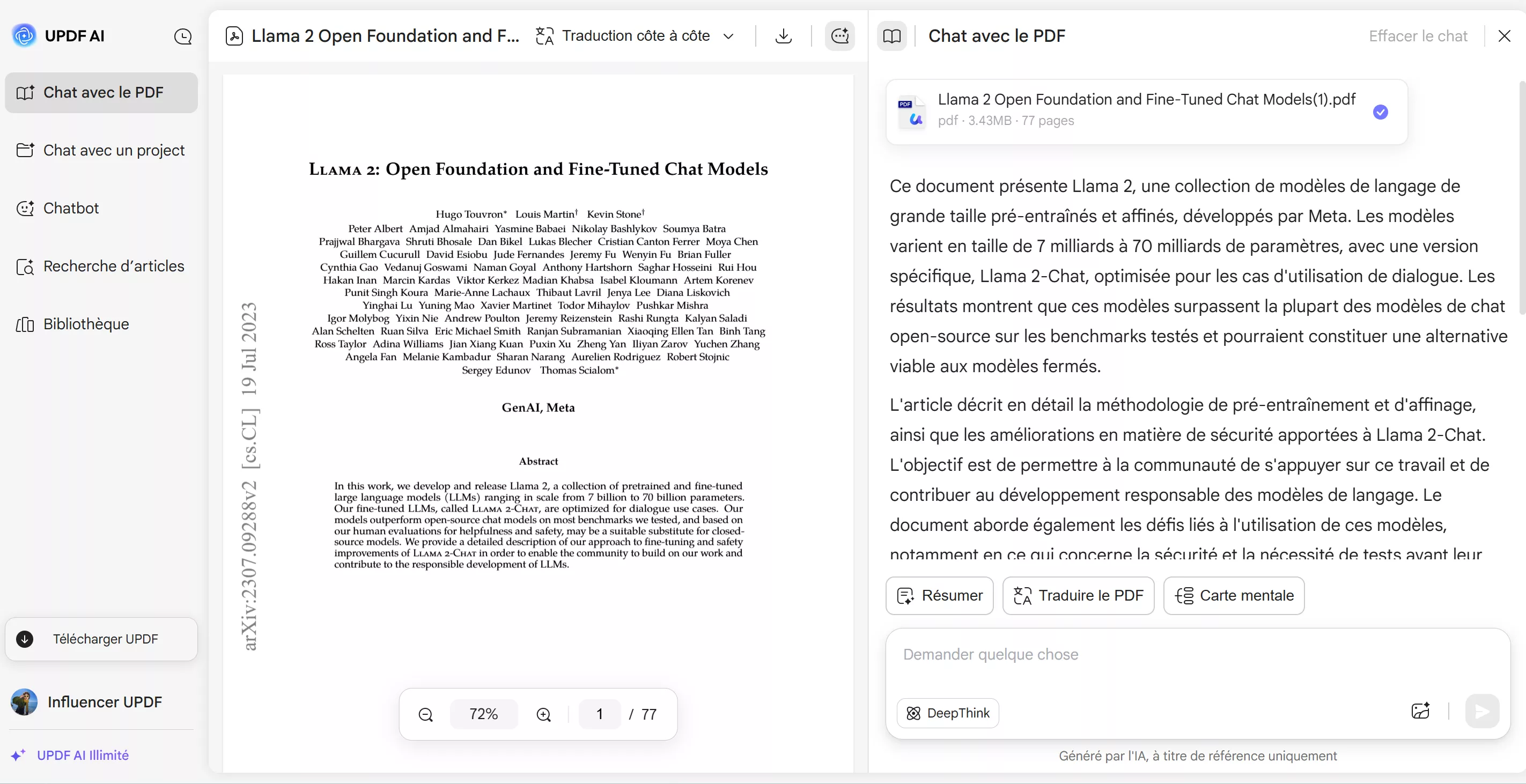 traduire pdf updf ai