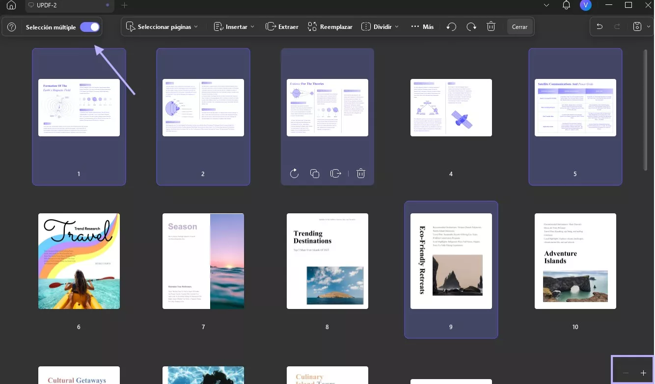 seleccionar todas las páginas updf windows 2
