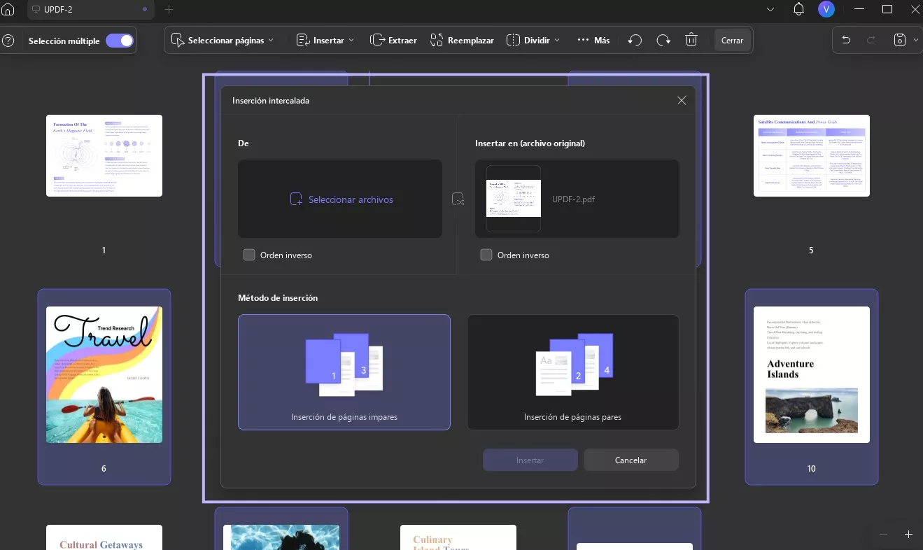 inserción cruzada updf windows 2