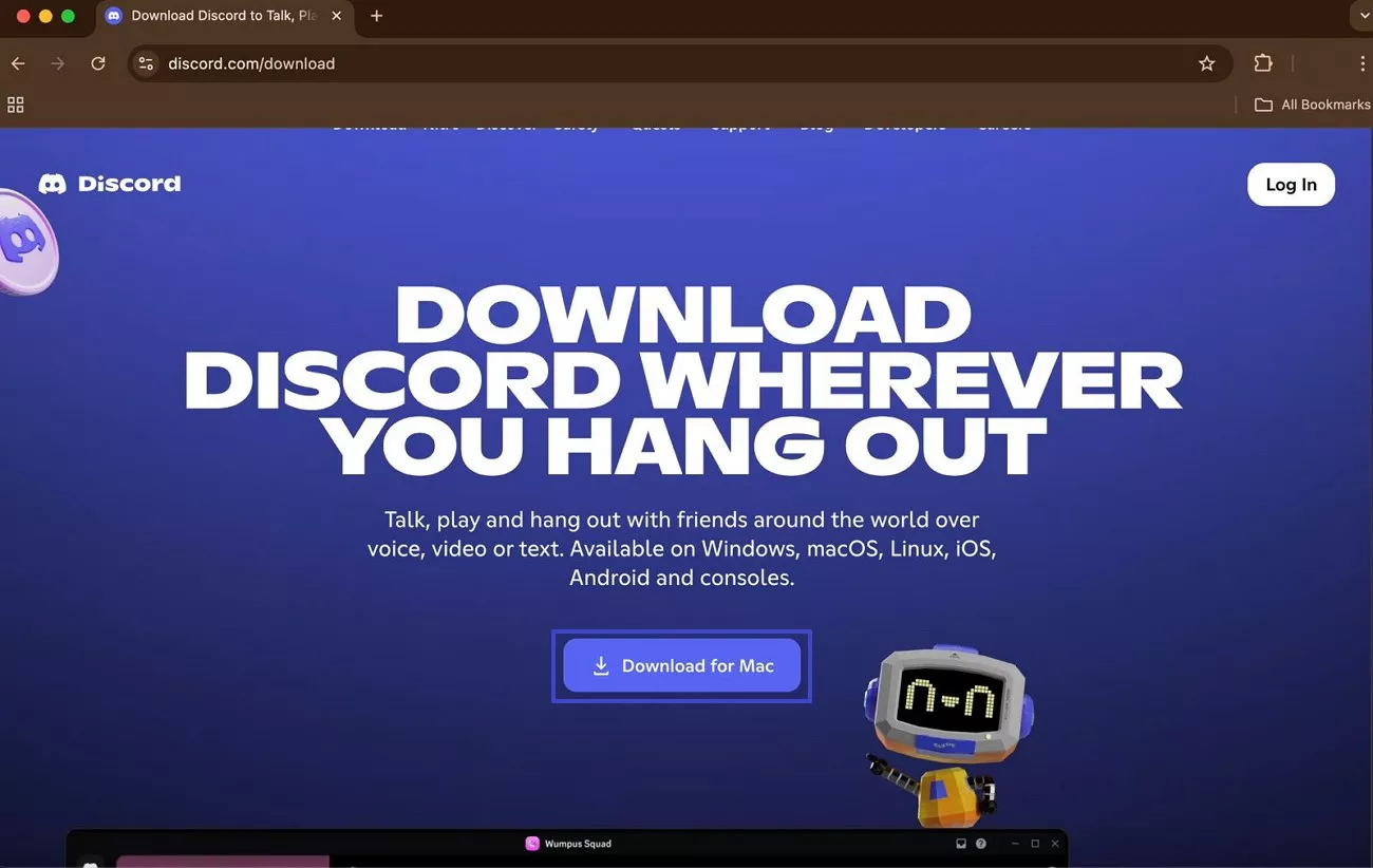 search and download discord from browser