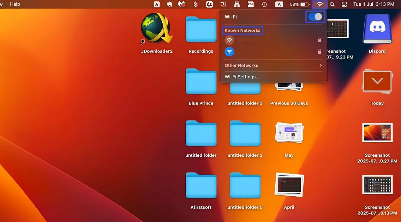 check wifi connection mac device