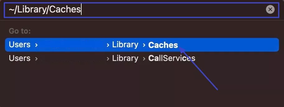 search library caches