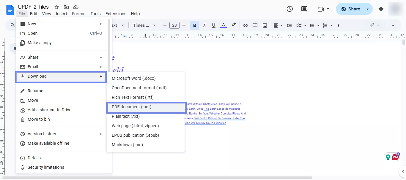 download file as pdf google docs