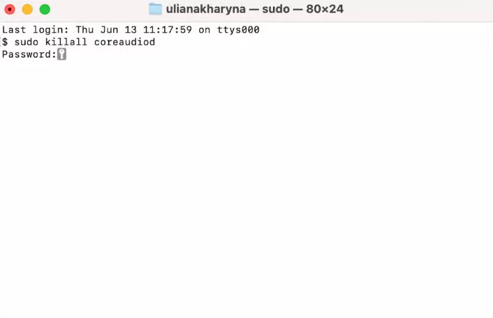 enter command on mac