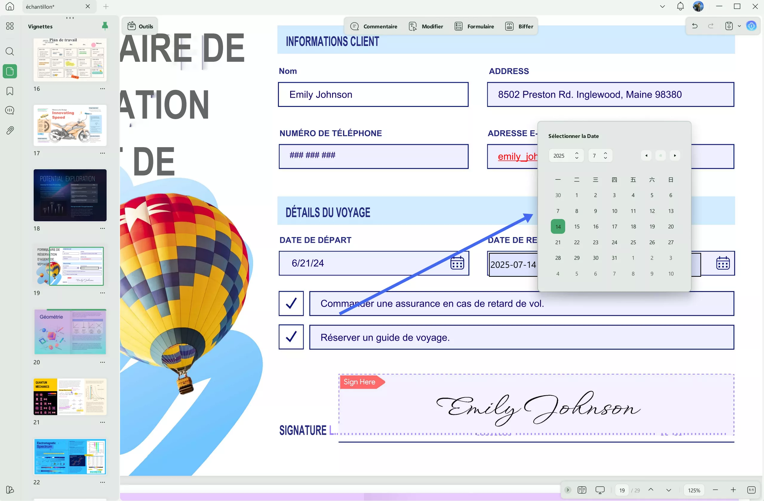 modifier date création pdf