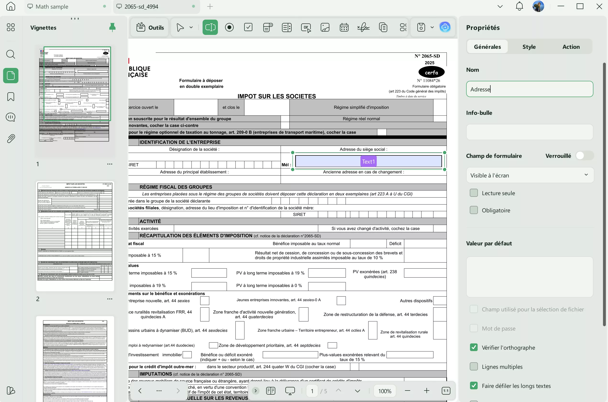 formulaire de demande emploi