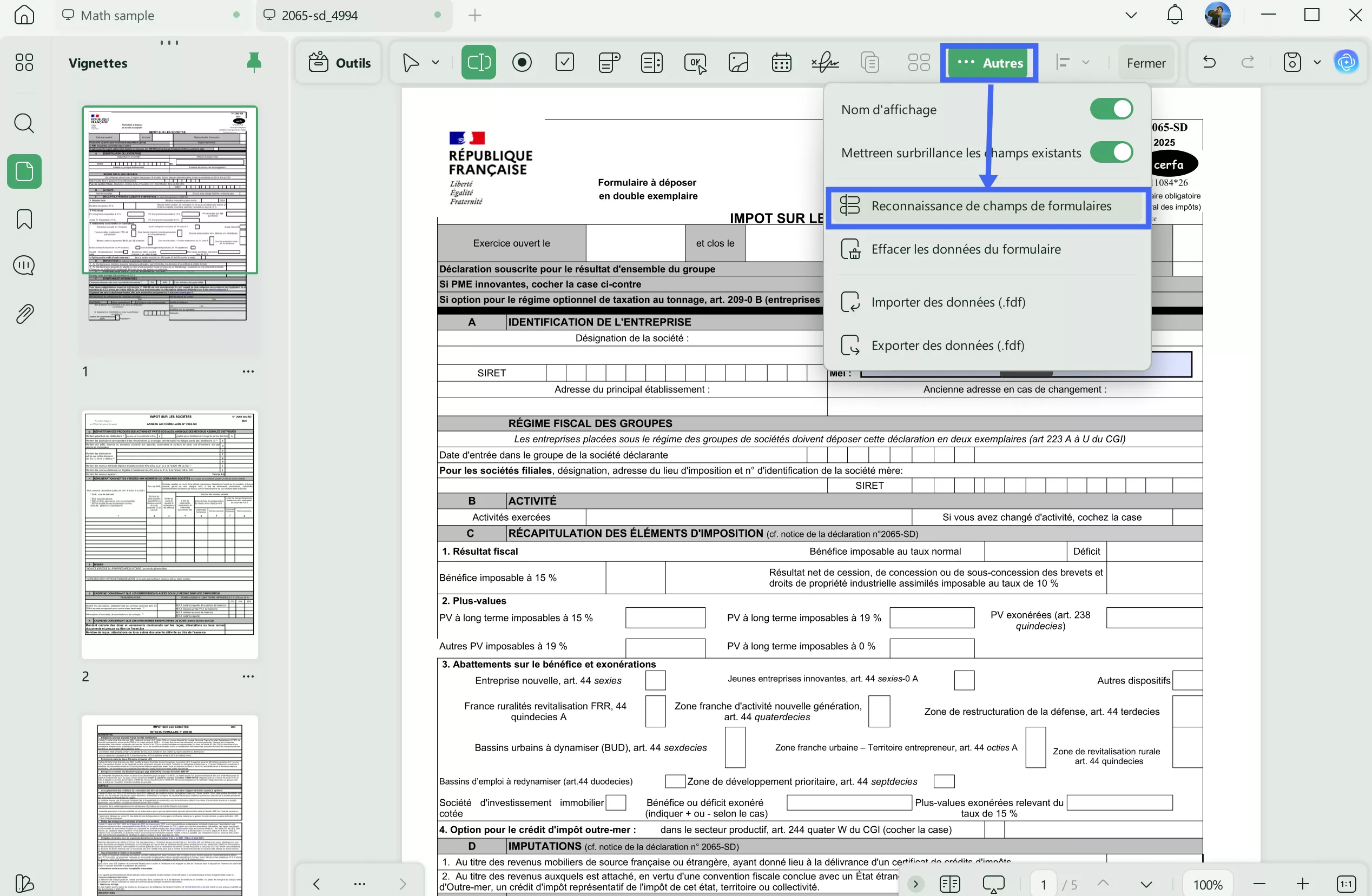 créer formulaire pdf remplissable à partir de excel
