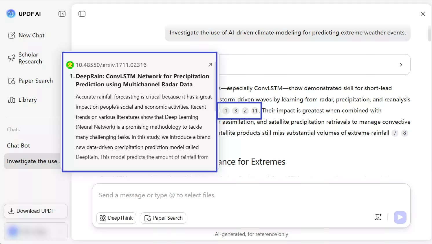 hover the mouse over the paper