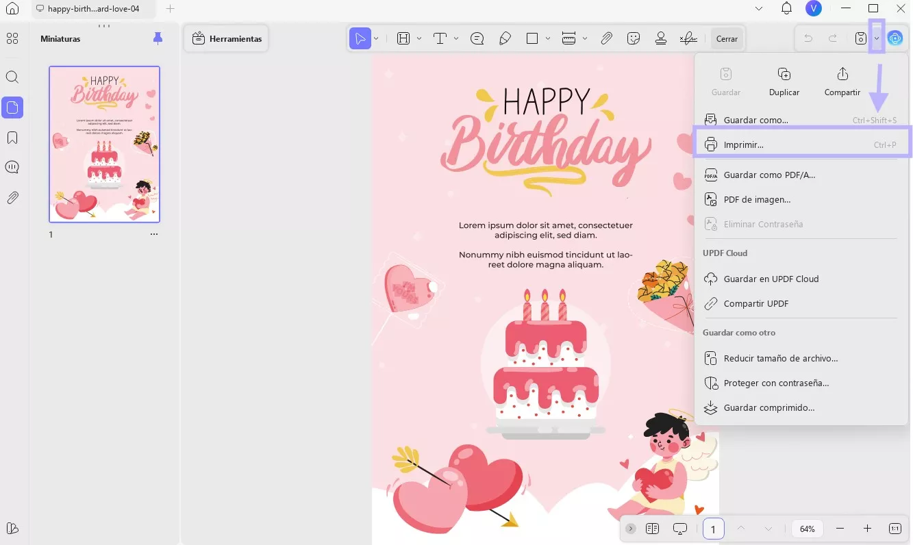 Imprimir deseos de cumpleaños para esposa