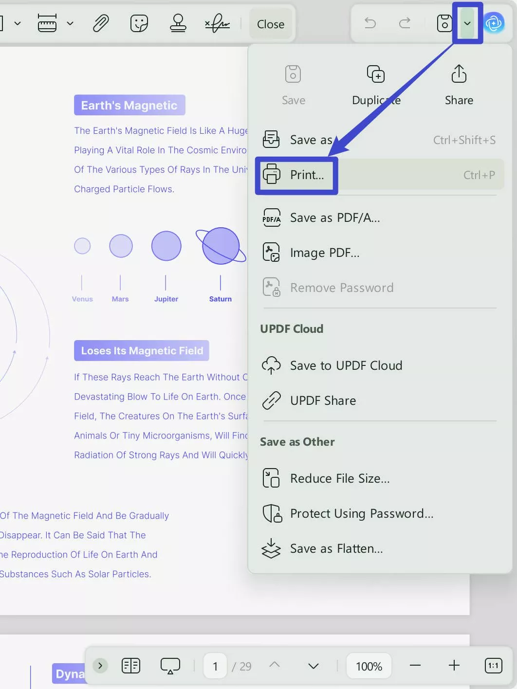 print pdf updf windows