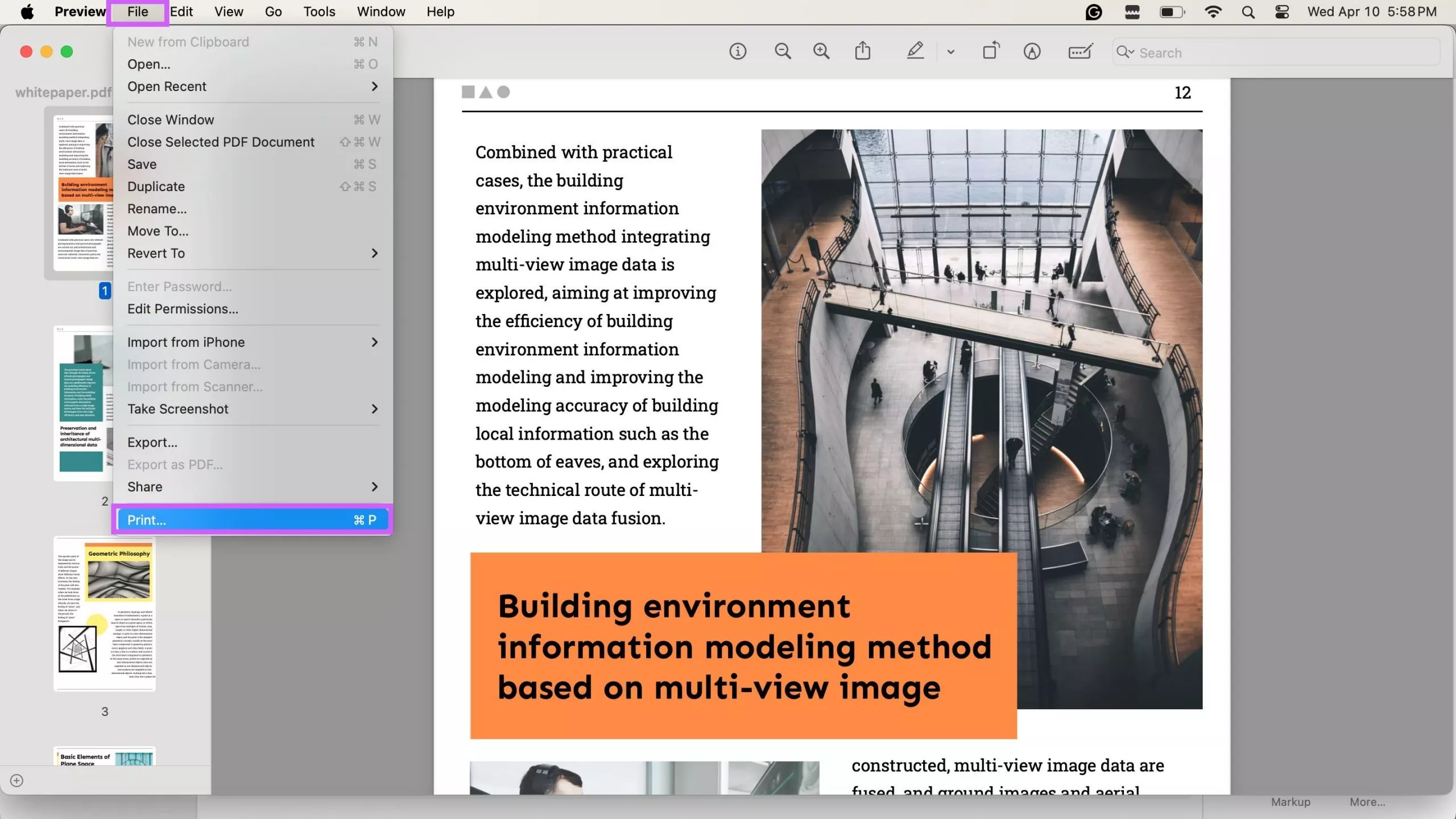 print pdf in color preview print