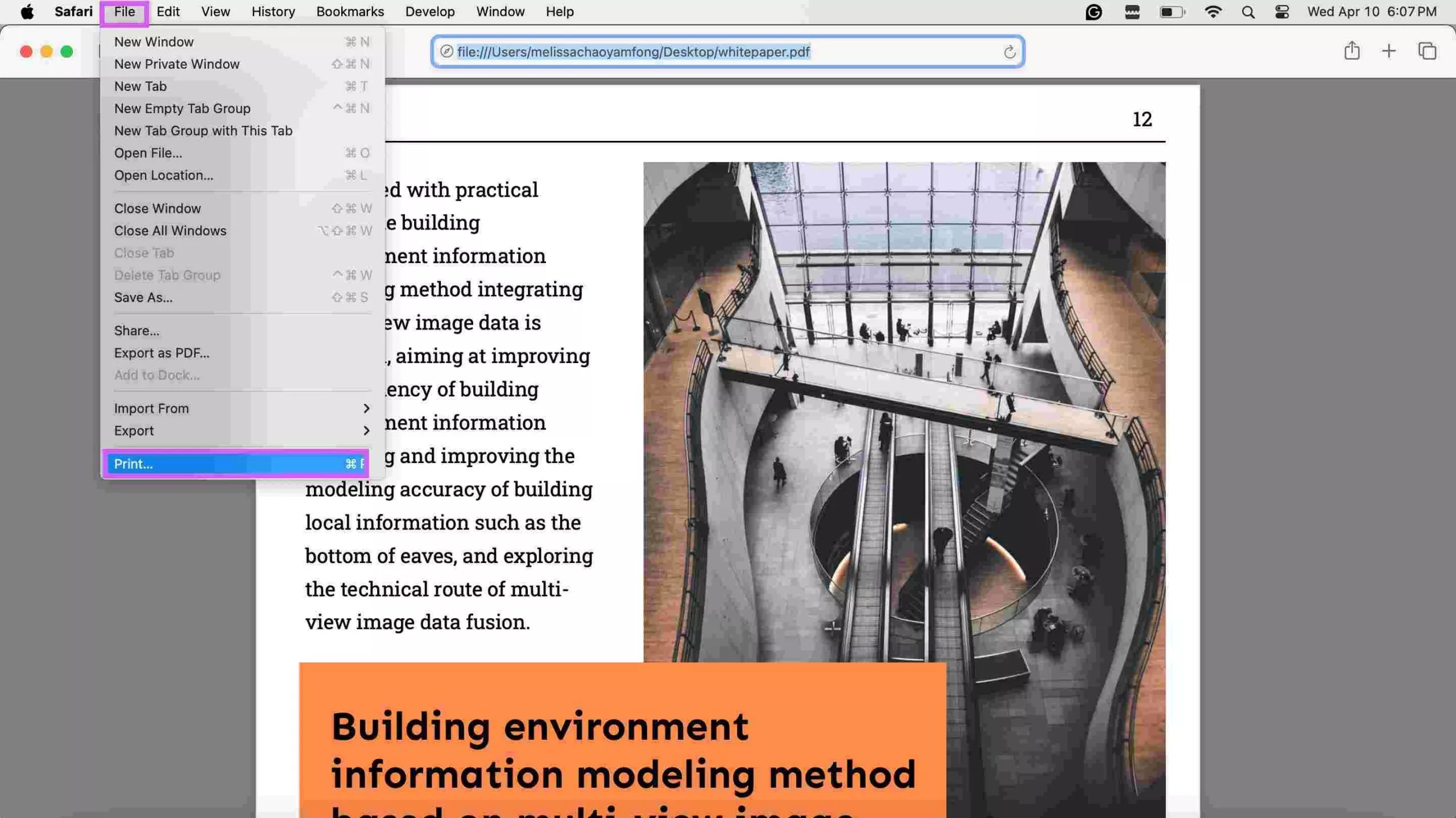 print pdf in color safari print