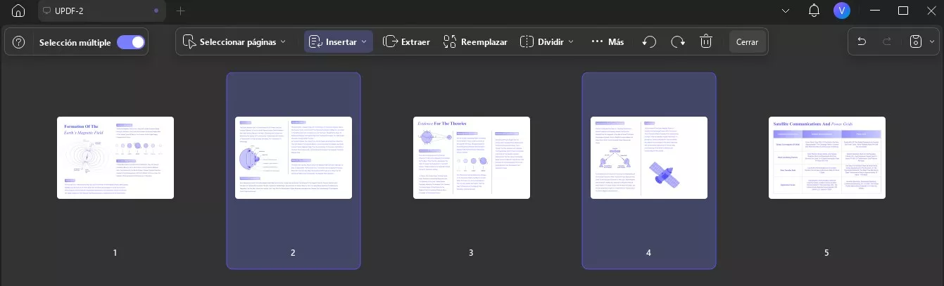 seleccionar páginas organizar updf windows 2