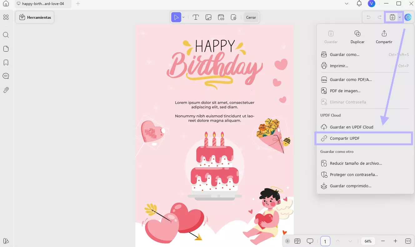 compartir tarjeta de cumpleaños para nieto