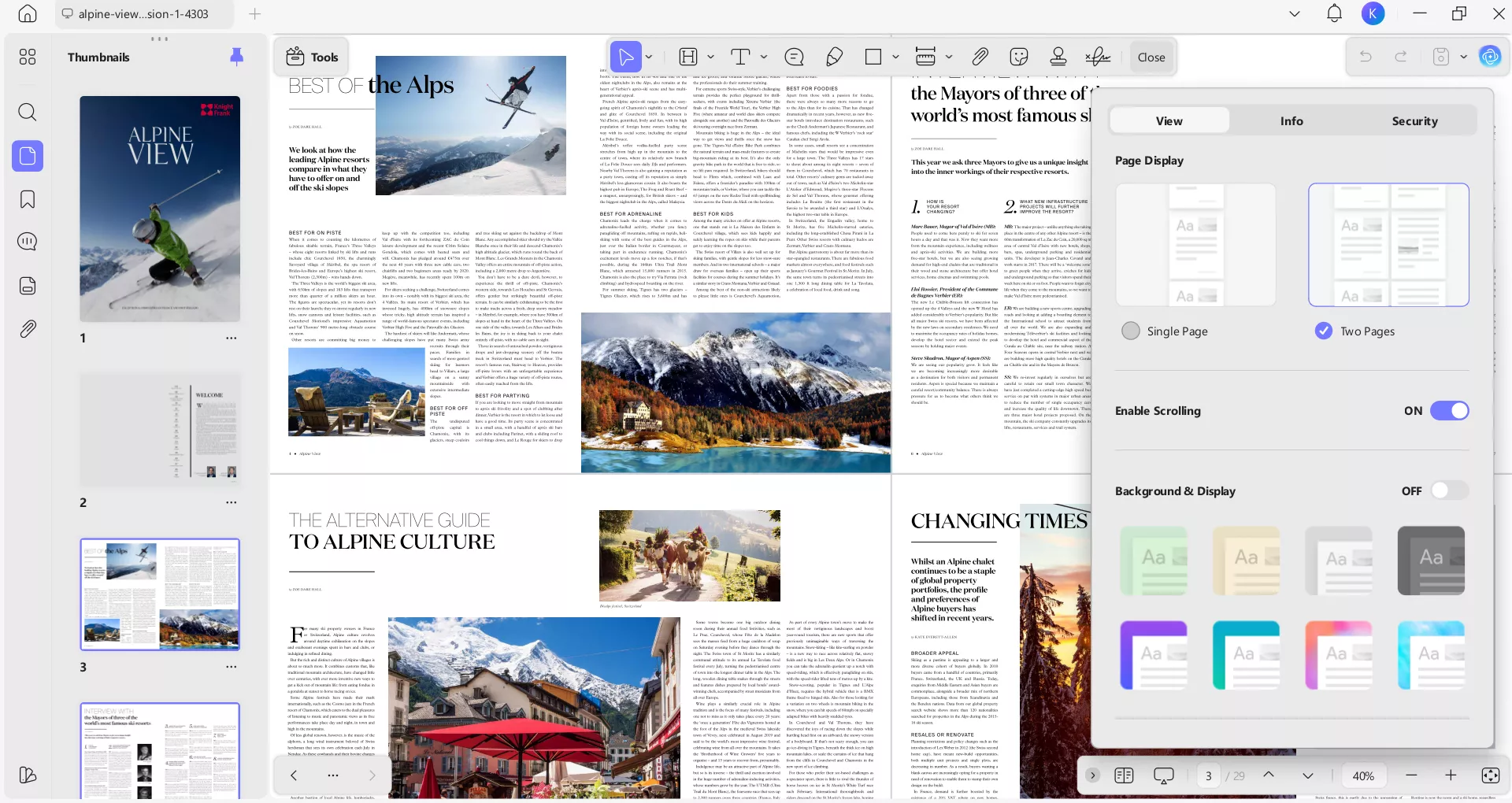 smooth scrolling with multiple layout options