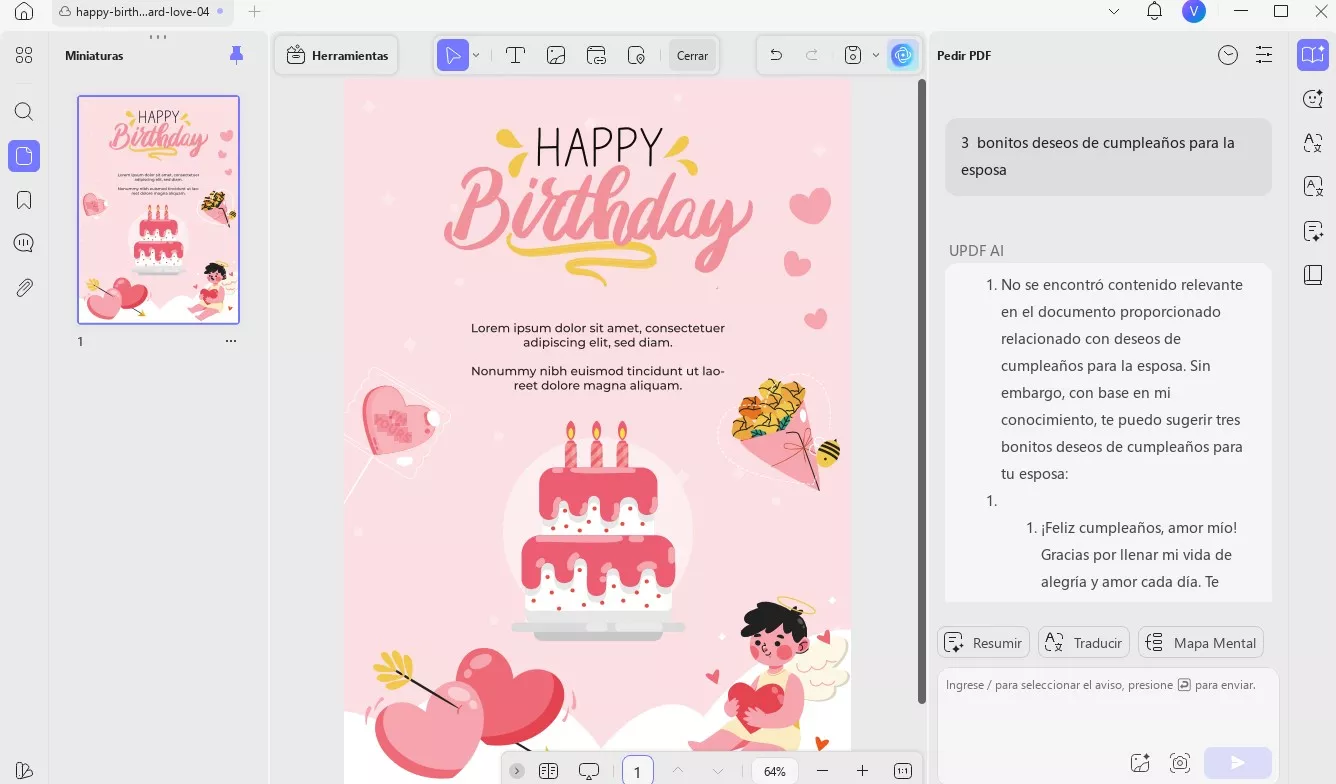 Crea deseos de cumpleaños con IA