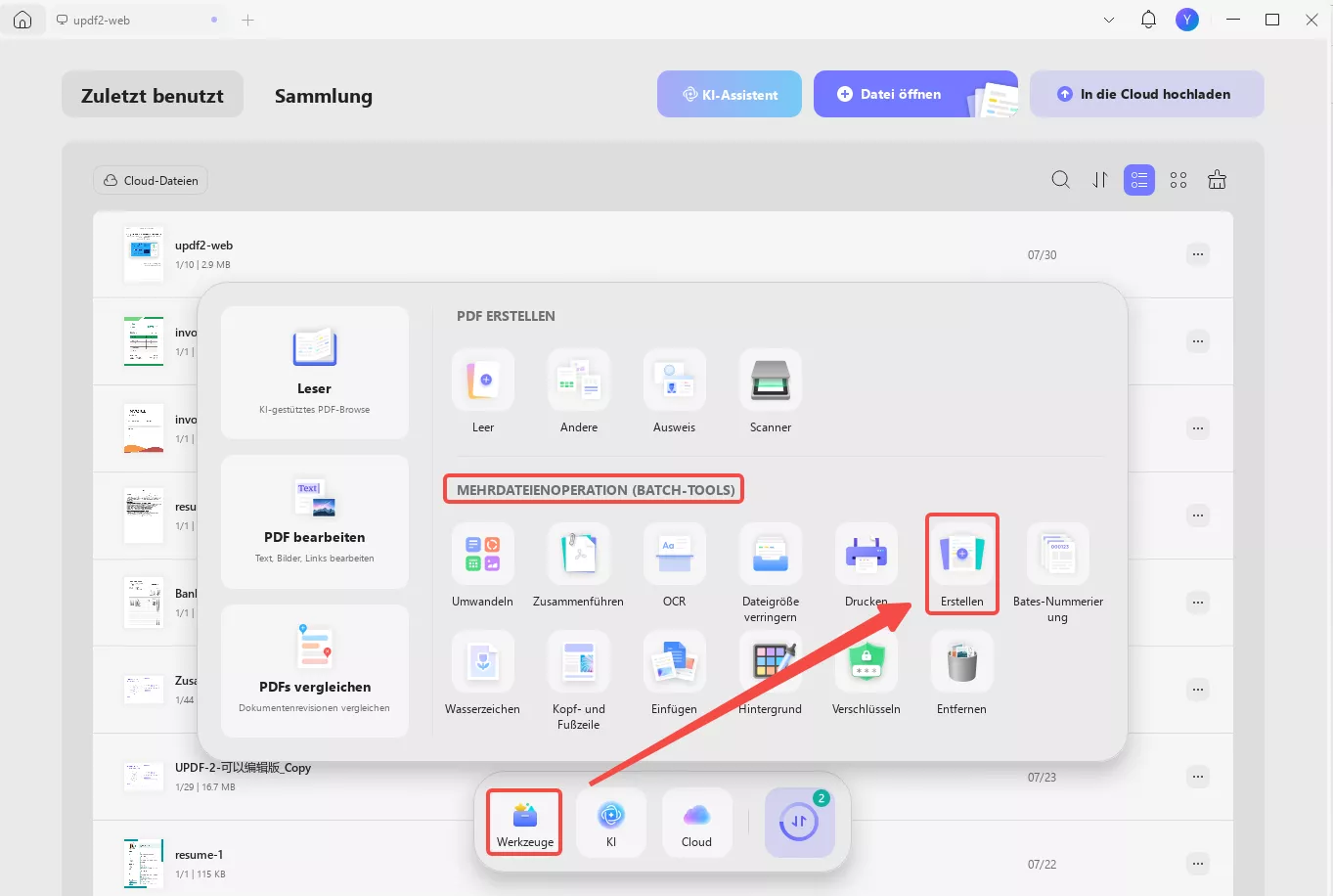 PDF Datei stample erstellen mit UPDF