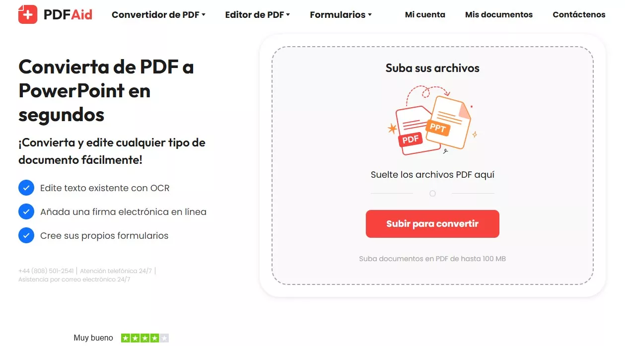 Conversión de PDF con PDFAid