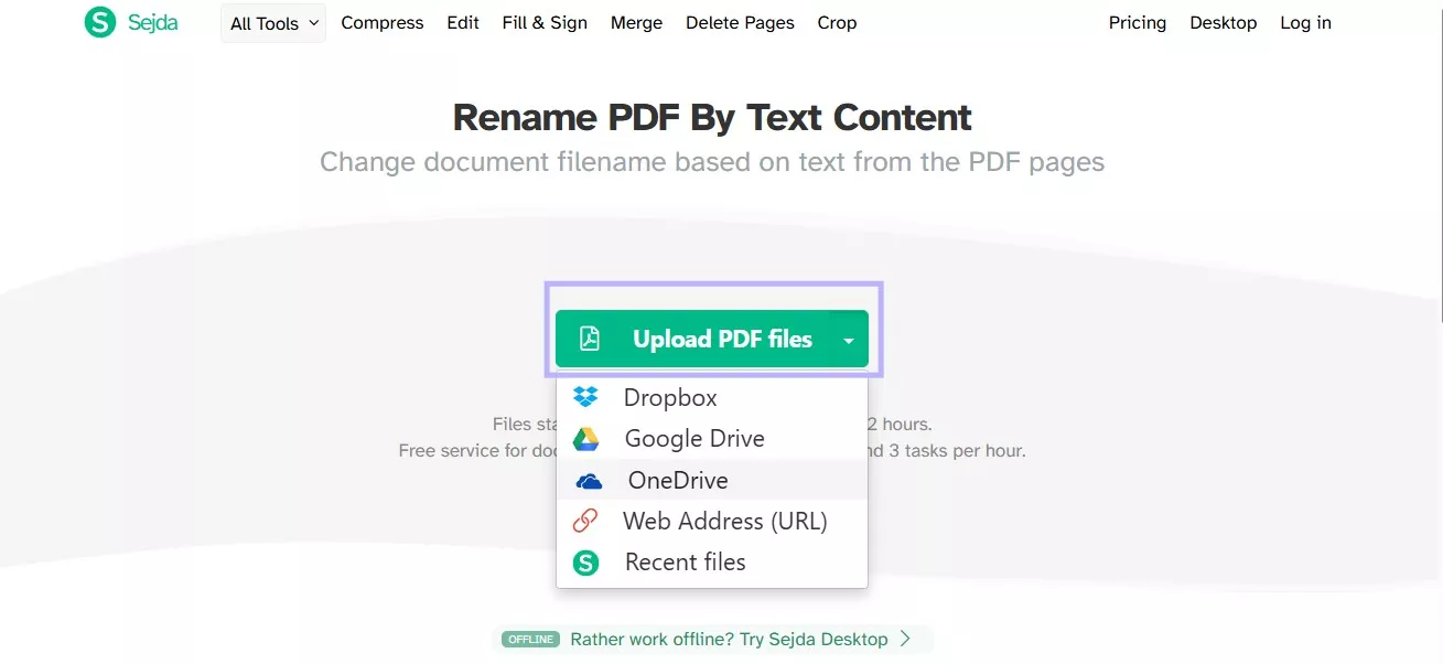 Renombrar PDF en Línea por Contenido de Texto