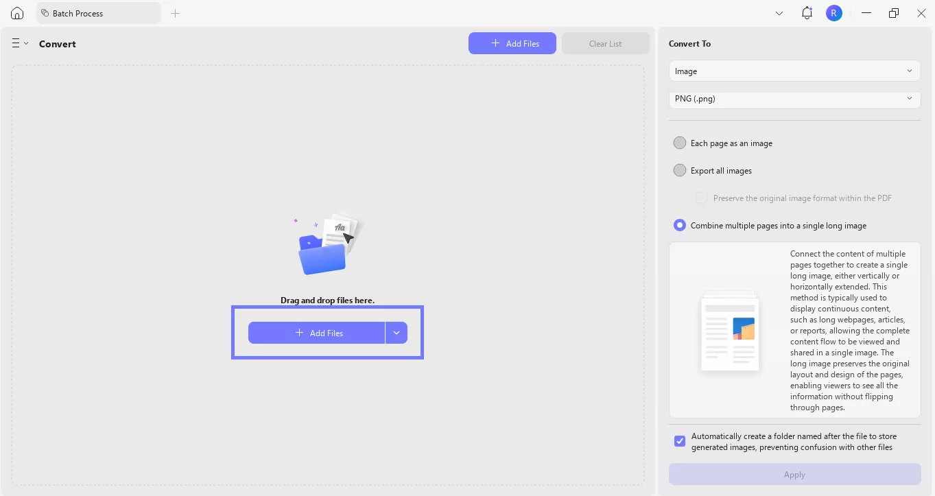 Alt text: add pdf files to merge pdf into one image updf windows