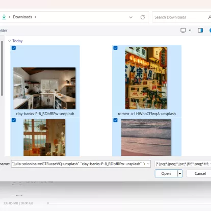 select all images to batch convert to PDF with UPDF