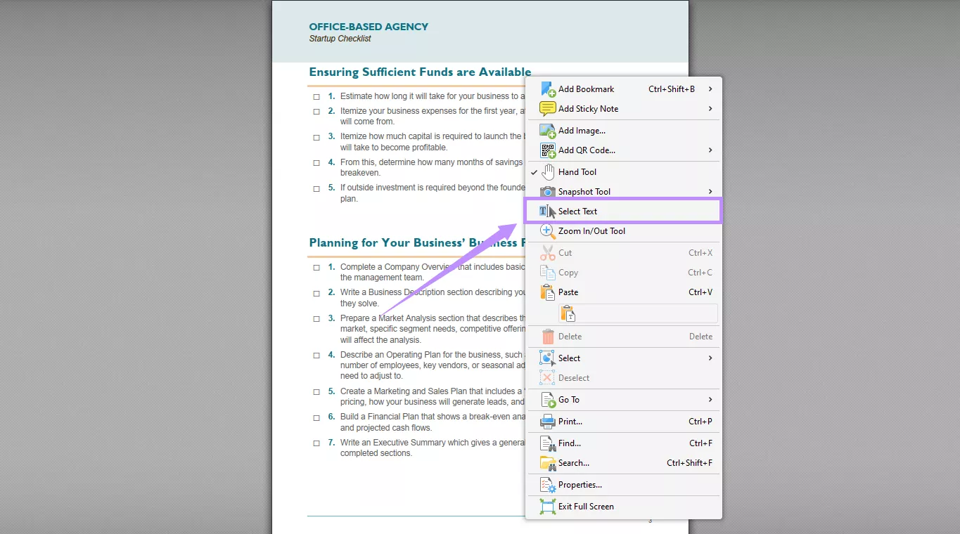 choose select text pdf xchange editor