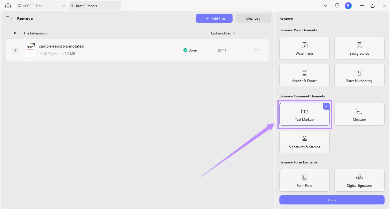 choose text markup