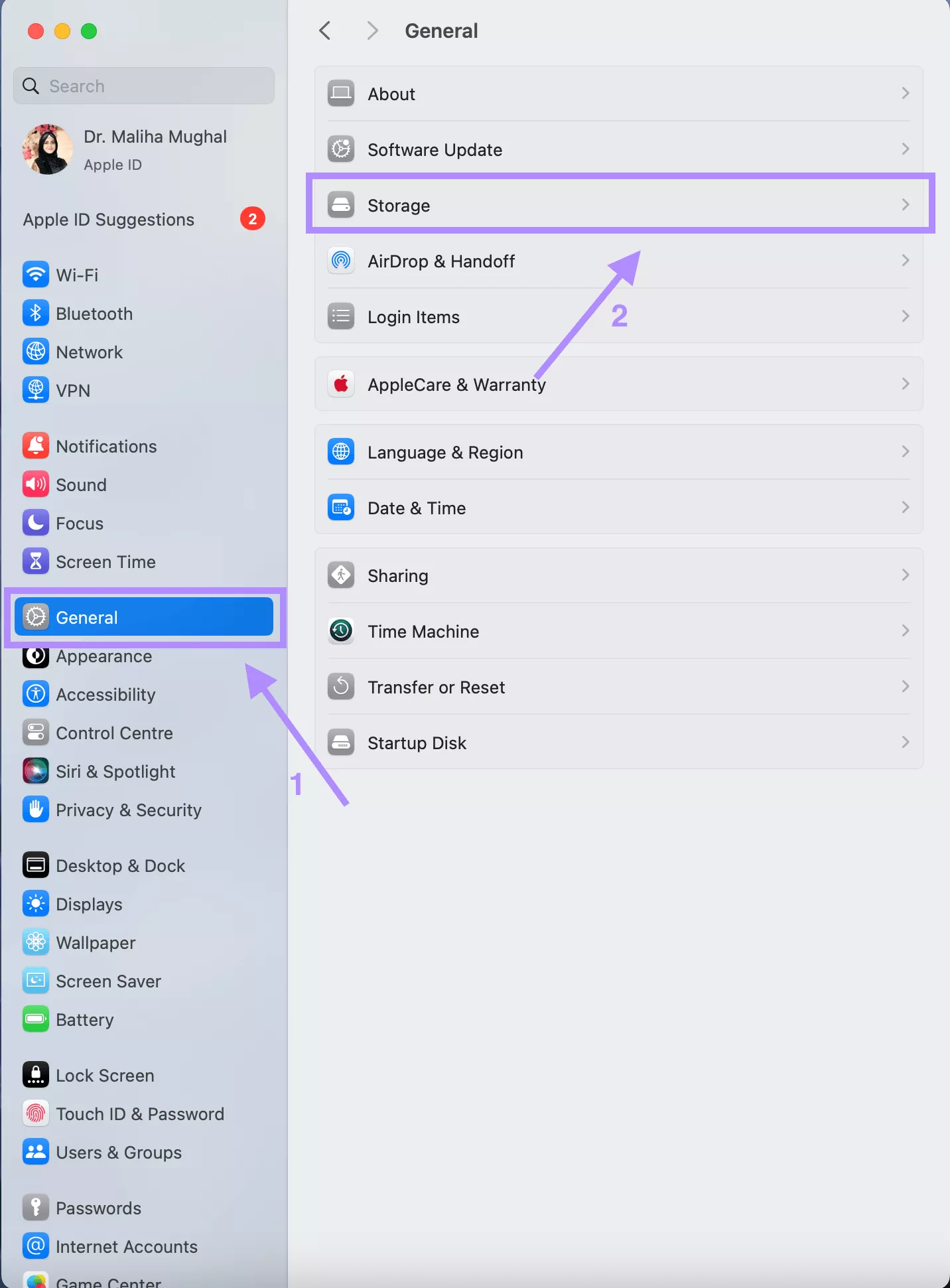 click general select storagemac