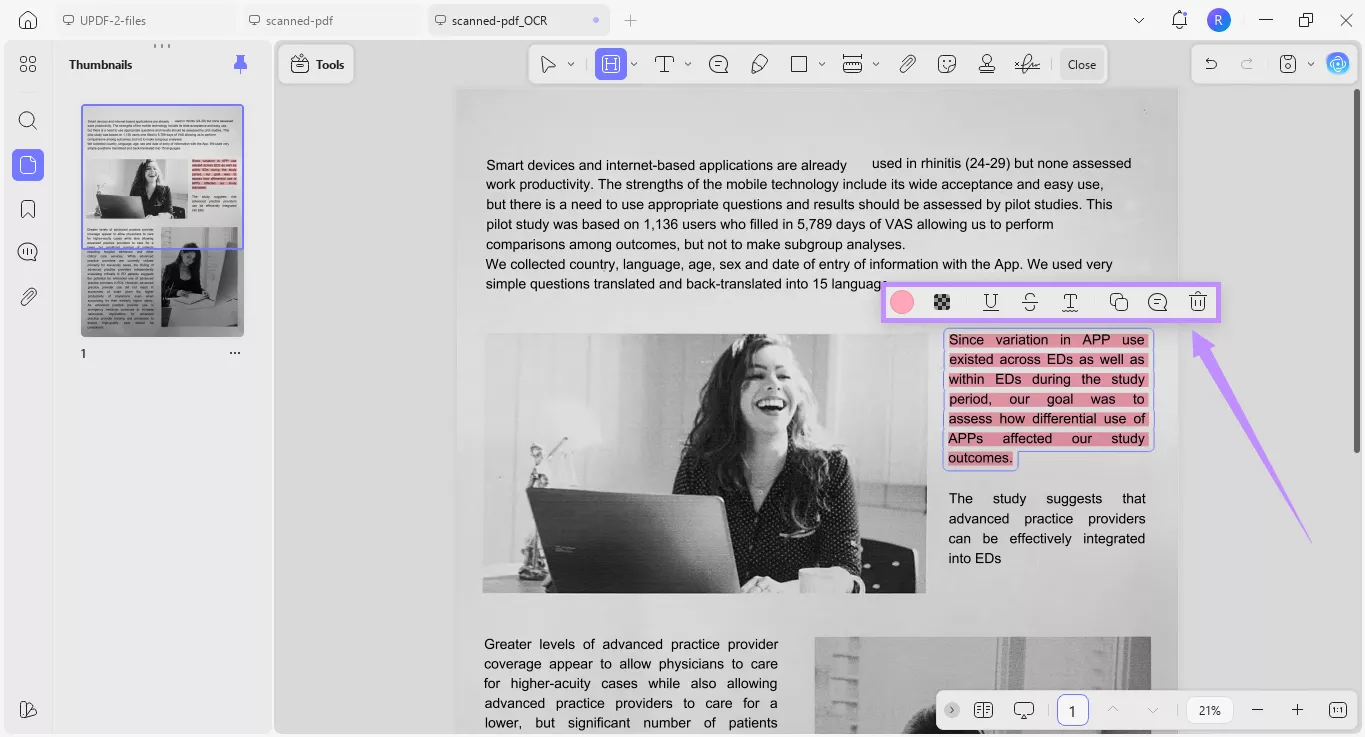 highlight customization options updf windows