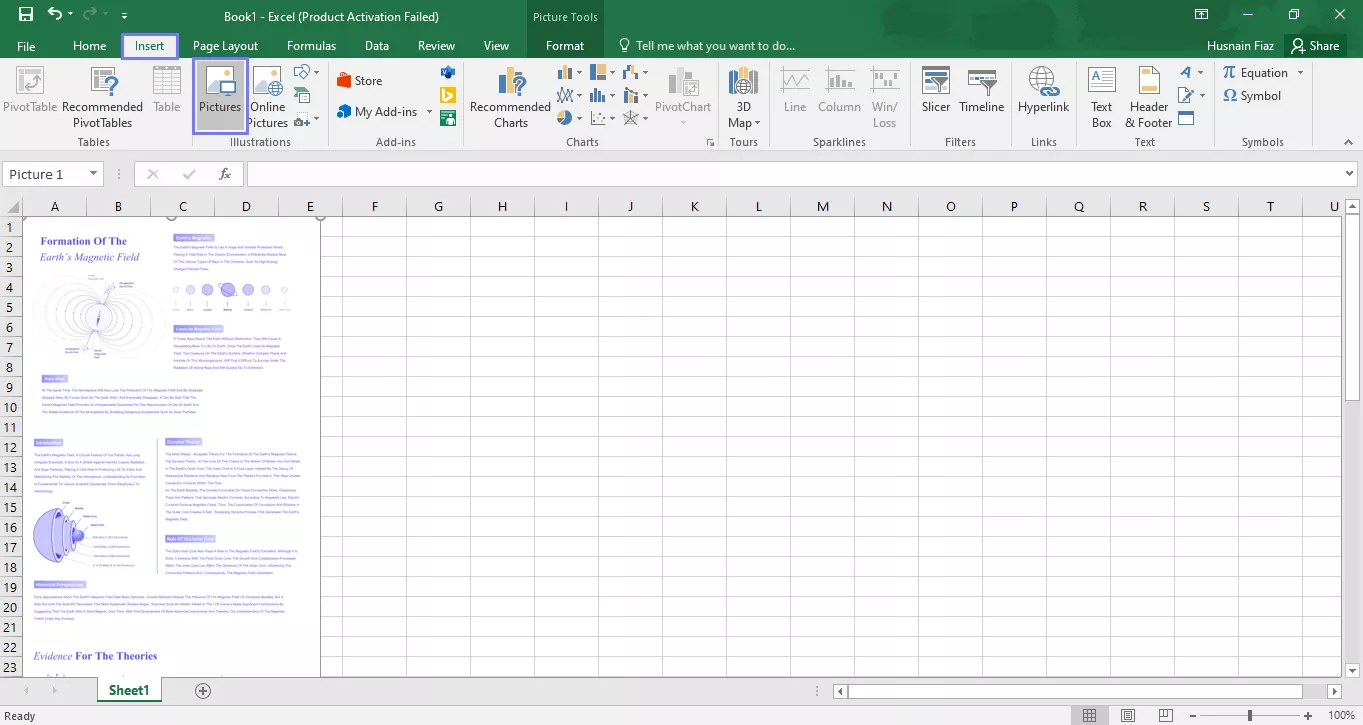 Alt text: insert the long image into excel updf windows