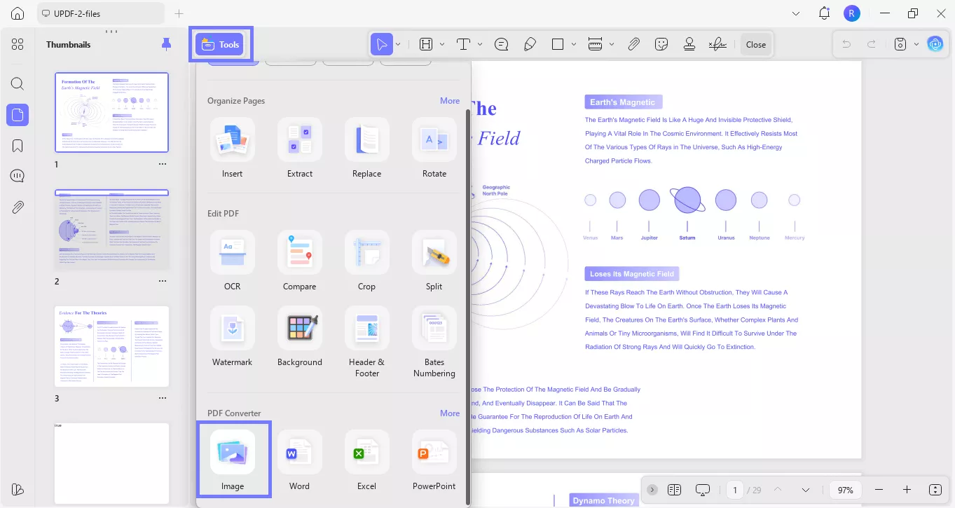 navigate to pdf to image converter updf windows