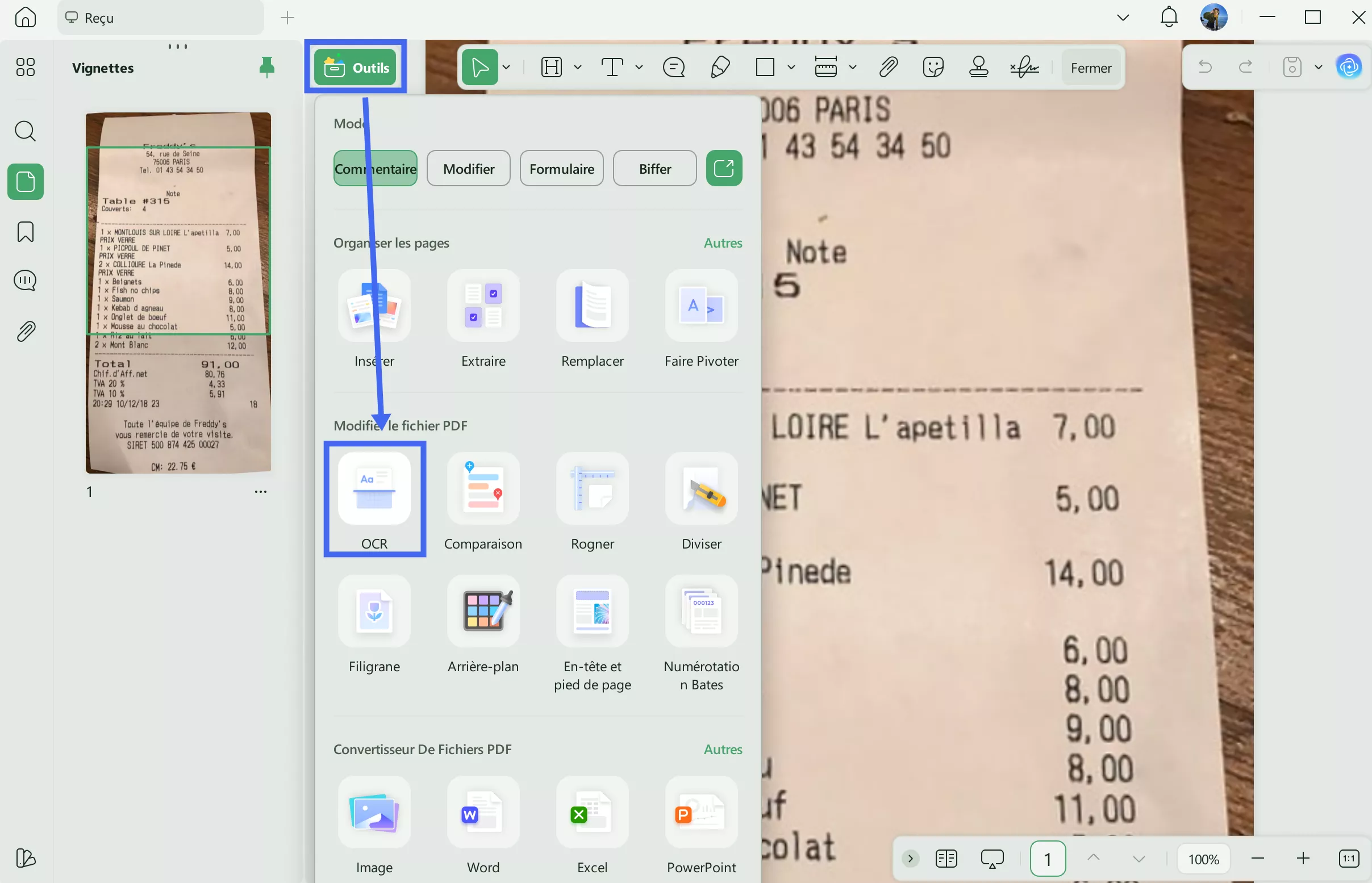 sharpen pdf UPDF Recognize Text Using OCR