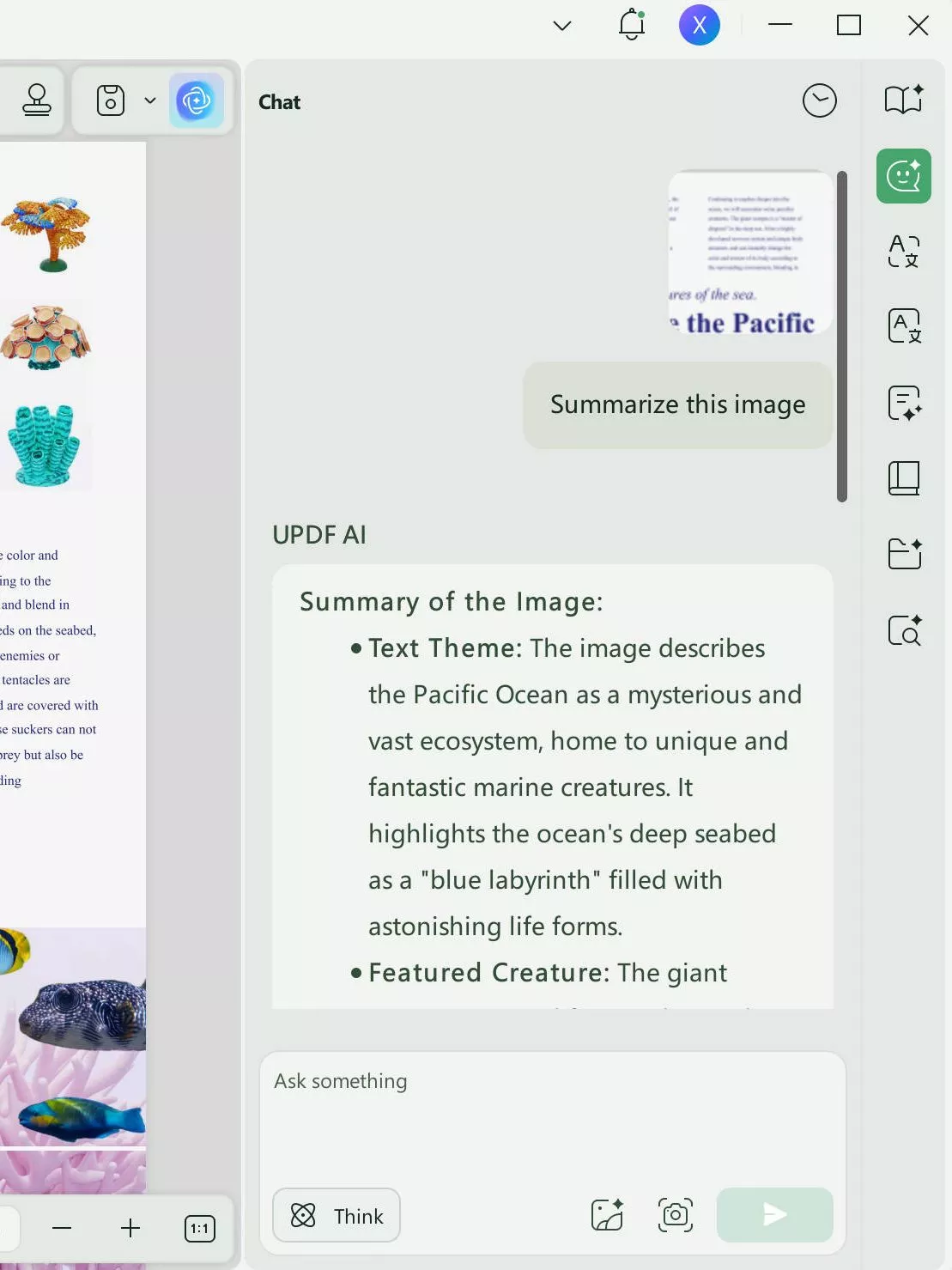 Step 3: Drag the mouse to select the part of the content that you want to summarize.
