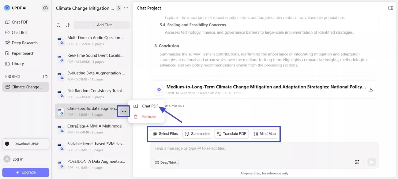 Interect with the generated report