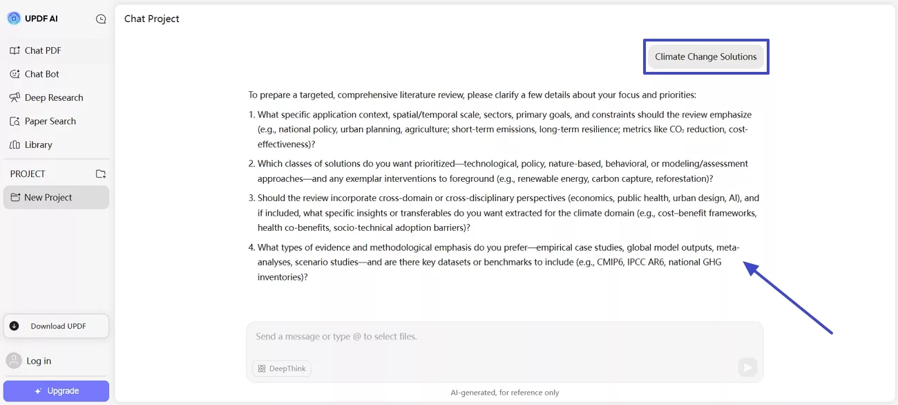 answer the AI's question