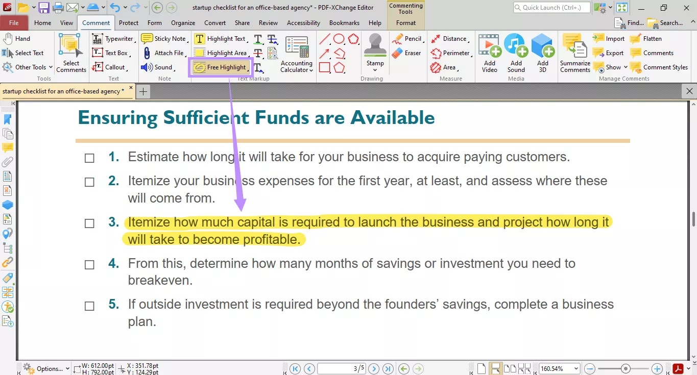 use free highlight pdf xchange editor