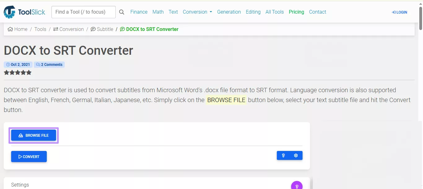 add text file in toolslick