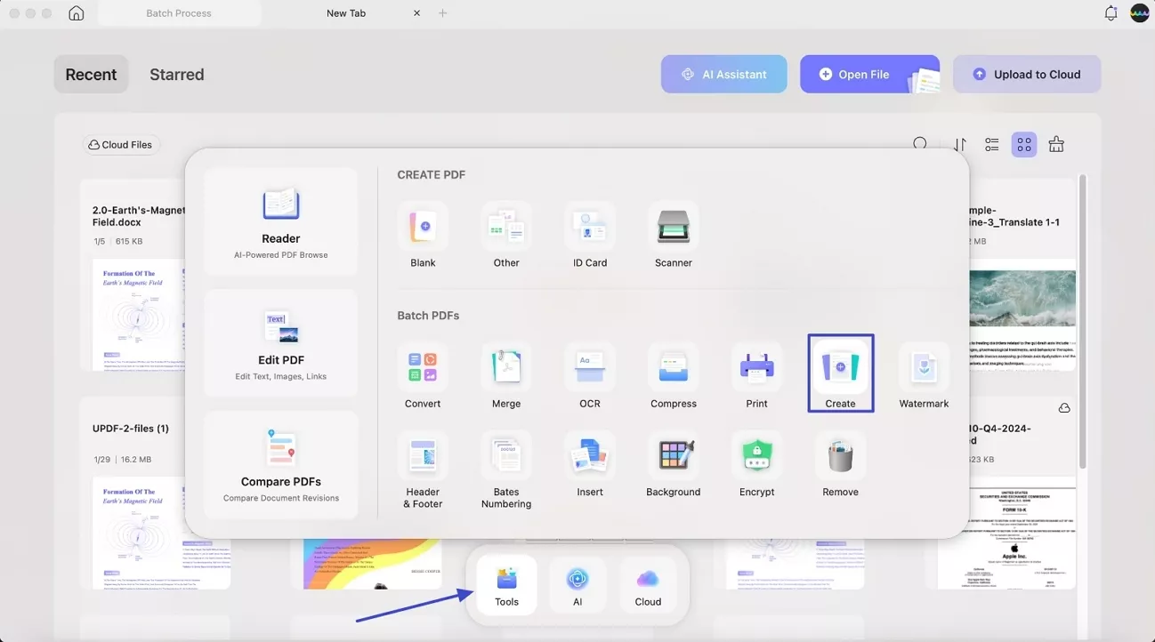 choose create to batch convert icns