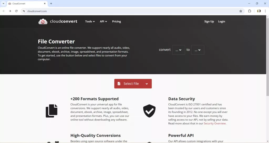 CloudConvert轉換格式