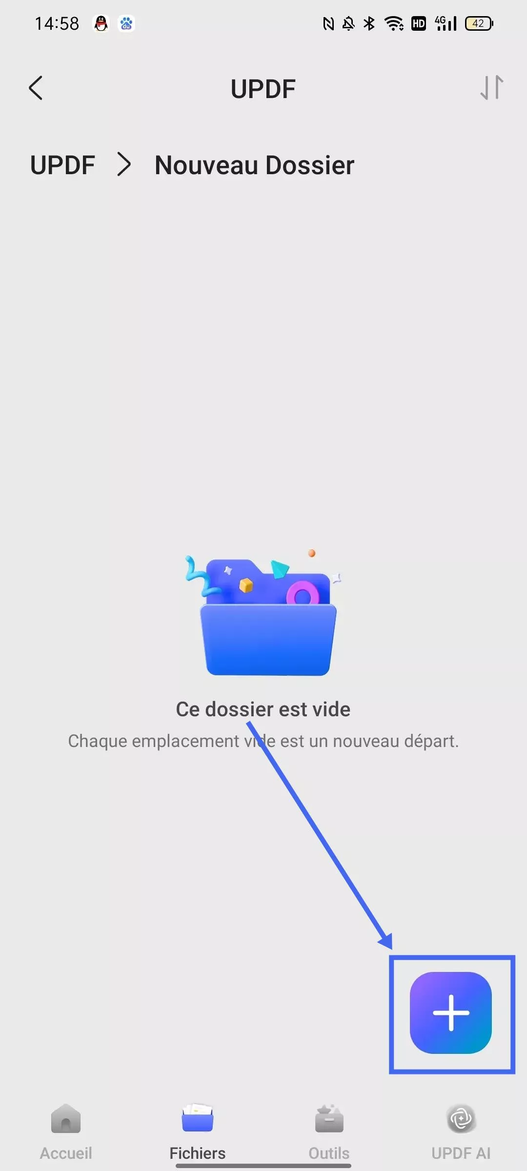 créer un nouveau dossier